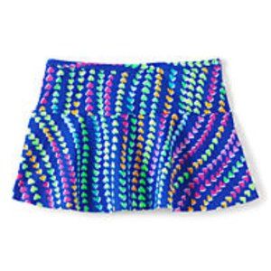 LANDS END ❤️🧡💛💚💙💜 Girls Swim Mini Skirt Bottoms SIZE 10 .. NEVER WORN!!